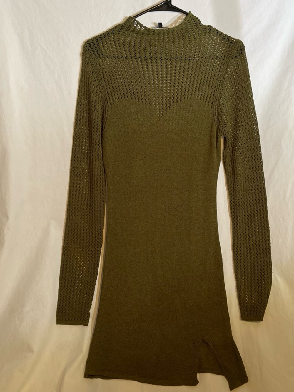 emory park Olive Knit Long-Sleeve Turtleneck Dress